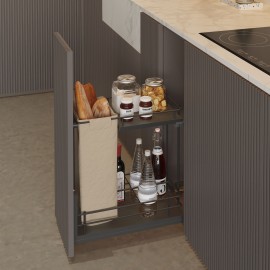 Cesto PANERO M-300 COMPACT guía Hettich H-70 Antracita Menage Confort
