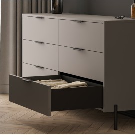 Tirador GTV HEXA CC160 L193 Negro Mate