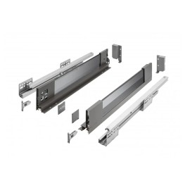 Cajón AXIS PRO  68/84/400 Antracita 40 Kg Lateral Vidrio A