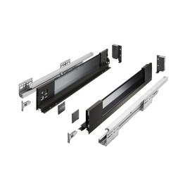 Cajón AXIS PRO  68/84/500 Negro 40 Kg Lateral Vidrio A